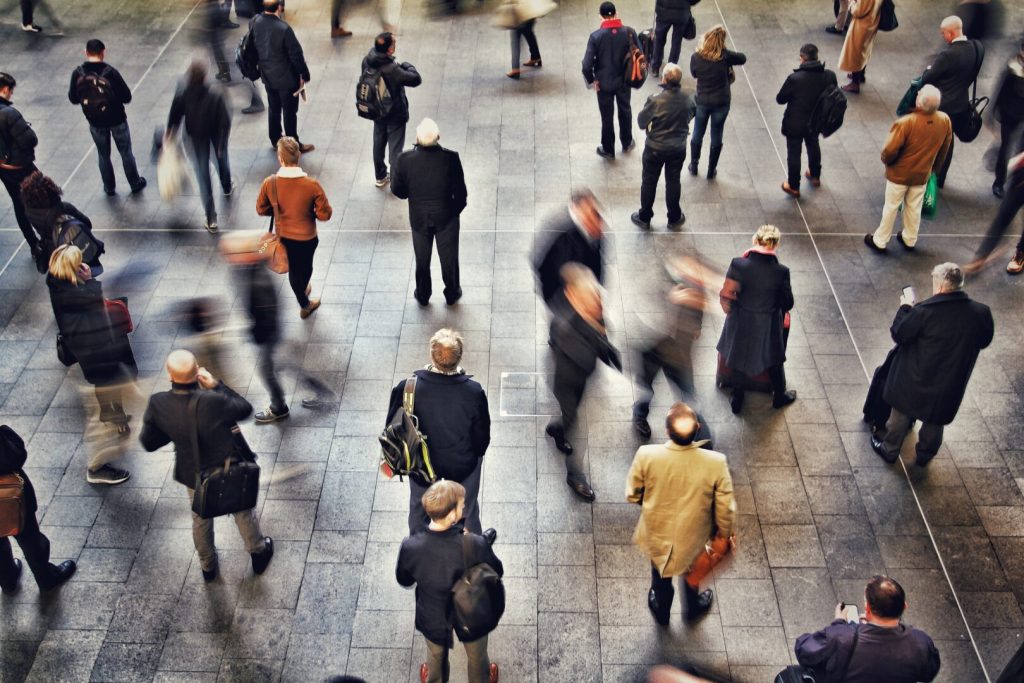 high-angle-view-of-commuters-passengers-and-busine-2023-11-27-05-05-23-utc